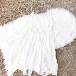 Forever 21 White Lace Strappy Sun Dress